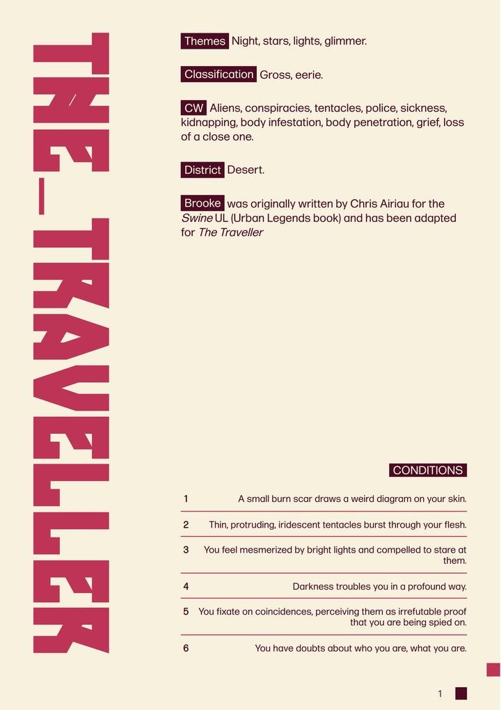 Title Page for The Traveller Urban Legend - WIP